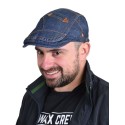 Męska czapka typu trapera w stylu retro – granatowa