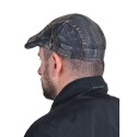 Męska czapka typu "newsboy" w stylu retro – kolor czarny
