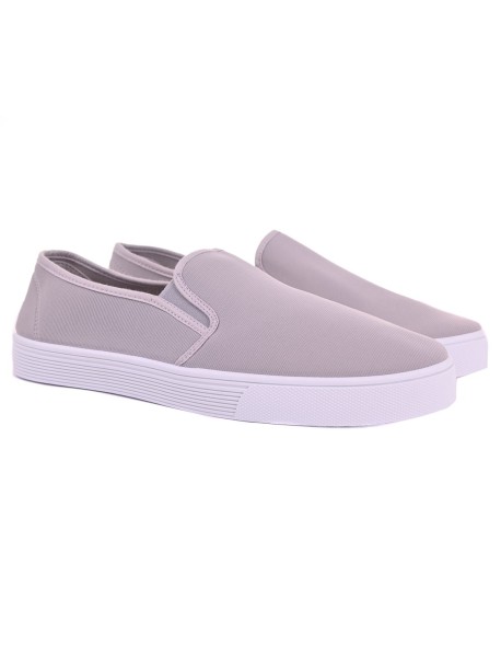 Męskie buty bez sznurowania – kolor szary