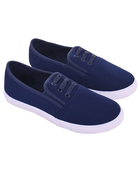 Damskie espadryle z sznurówkami – niebieskie