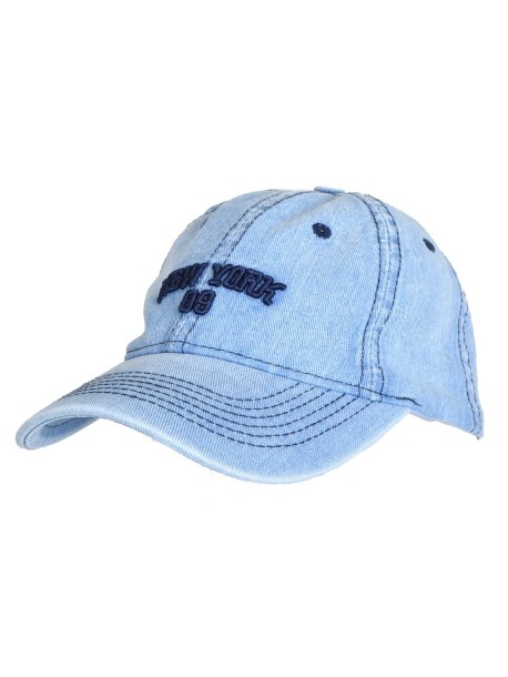 Jasnoniebieska czapka typu "denim" z nadrukiem "New York"
