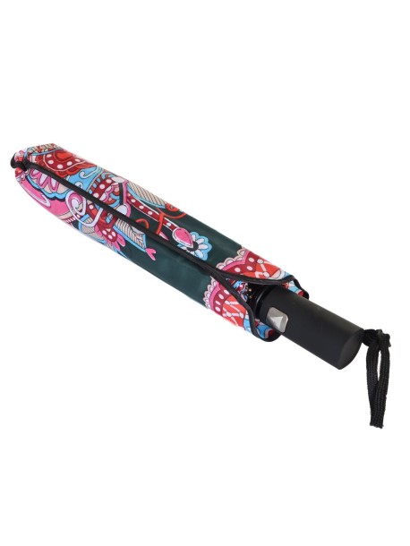 Kolorowy damski parasol w kolorze zielonym
