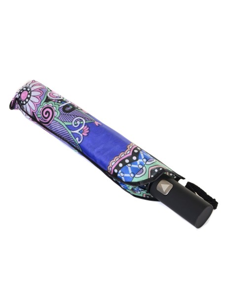 Kolorowy damski parasol w kolorze niebieskim