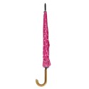 Różowy damski parasol w grochy
