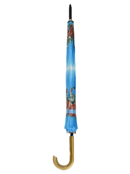 Elegancki damski parasol z motywem kwiatowym