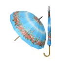 Elegancki damski parasol z motywem kwiatowym