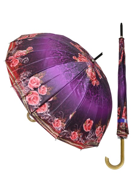 Elegancki damski parasol w kolorze fioletowym