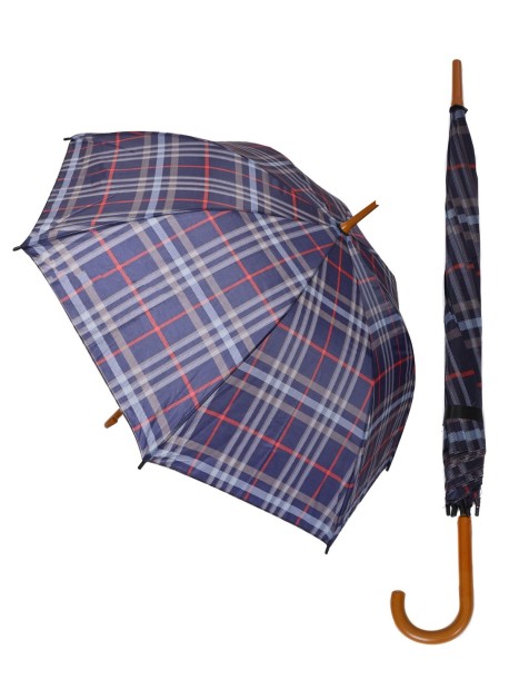 Parasol w kratę, kolor niebieski