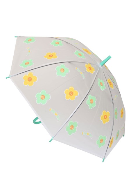Parasol dla dzieci z motywem kwiatowym – zielony