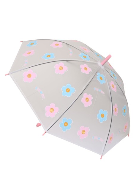 Parasol dla dzieci z motywem kwiatowym – różowy