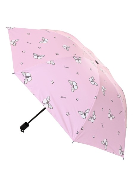 Różowy parasol z motylami