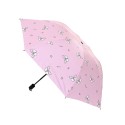 Różowy parasol z motylami