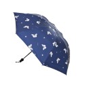 Parasol w kolorze błękitu z motylami