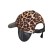 Czapka damska z naturalnej skóry w leopardzi wzór