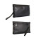 Czarna męska saszetka typu clutch ze skóry naturalnej