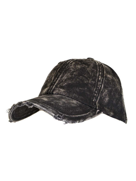 Czarna czapka vintage z denimu