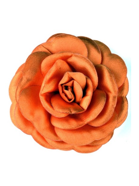 Pomarańczowa broszka "Róża"