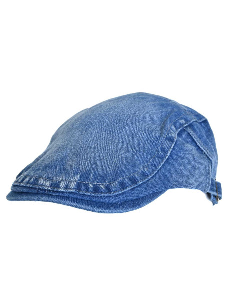 Klasyczny męski kaszkiet z niebieskiego denimu