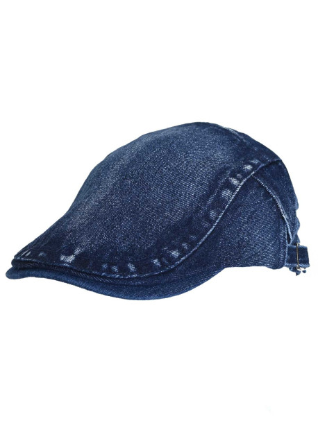 Klasyczny męski kaszkiet z ciemnoniebieskiego denimu