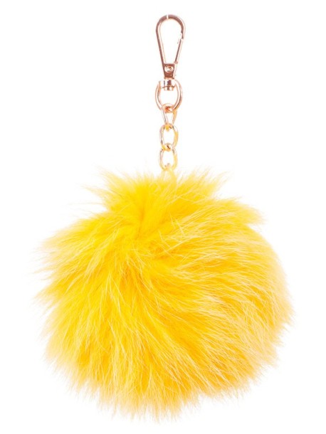 Pompon z naturalnej skóry