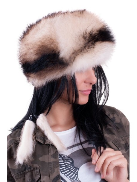 Czapka z naturalnego futra – lisa
