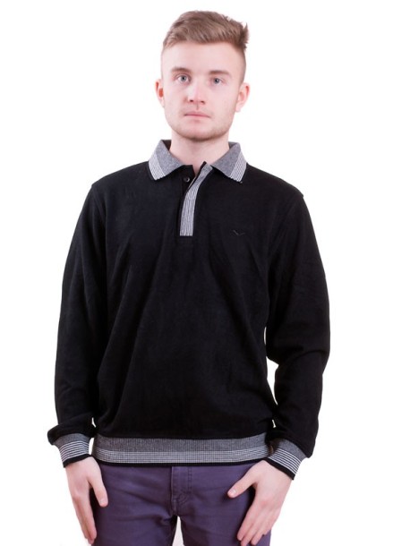 Męski sweter z kołnierzem