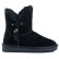 Czarne buty z naturalnym futrem karakułowym