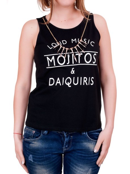 Czarny T-shirt "Mojitos"
