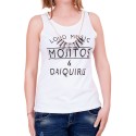 Biała koszulka typu tank top "Mojitos"