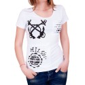 Biały t-shirt z efektownym tyłem