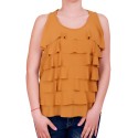 Damski top w kolorze musztardy