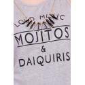 Szara koszulka z nadrukiem "Mojitos"