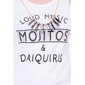 Biała koszulka typu tank top "Mojitos"