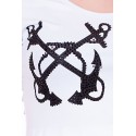 Biały t-shirt z efektownym tyłem