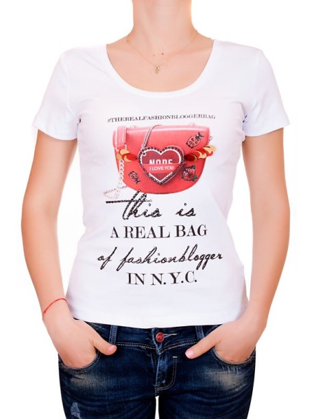 Biały t-shirt z wyciętym tyłem