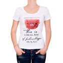 Biały t-shirt z wyciętym tyłem