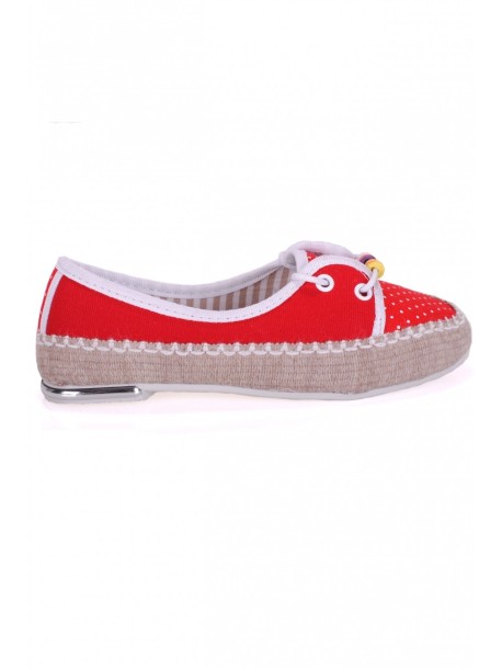 Espadryle Venis, kolor czerwony