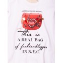 Biały t-shirt z wyciętym tyłem